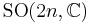 \mathrm{SO}(2n,\mathbb C)