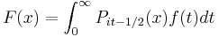 F(x) =\int_0^\infty P_{it-1/2}(x)f(t) dt