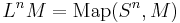 L^n M = {\rm Map}(S^n, M)