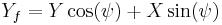 Y_f=Y\cos(\psi)%2BX\sin(\psi)