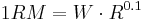 1RM = W \cdot R^{0.1}