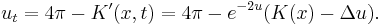  u_t = 4\pi -  K'(x,t) = 4\pi -e^{-2u} (K(x) - \Delta u). 