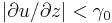 |\partial u/\partial z|<\gamma_0