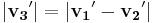 |\mathbf{v_3}'| = |\mathbf{v_1}'-\mathbf{v_2}'|