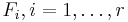 F_i, i = 1, \dots, r