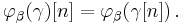 \varphi_{\beta}(\gamma) [n] = \varphi_{\beta}(\gamma [n]) \,.