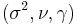 (\sigma^2, \nu, \gamma)