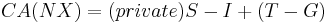 CA(NX) = (private)S - I %2B (T-G)