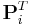 \mathbf{P}_{i}^{T}