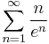 \sum_{n=1}^\infty\frac{n}{e^n}