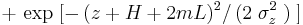 %2B\, \exp\;[-\,(z %2B H %2B 2mL)^2/\,(2\;\sigma_z^2\;)\;]