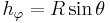 h_\varphi= R\sin\theta\,