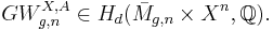 GW_{g, n}^{X, A} \in H_d(\bar M_{g, n} \times X^n, \mathbb{Q}).