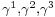  \scriptstyle \gamma^1, \gamma^2, \gamma^3 \,\!