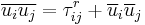 
\overline{u_i u_j} = \tau_{ij}^{r} %2B \overline{u}_i \overline{u}_j
