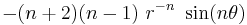  -(n%2B2)(n-1)~r^{-n}~\sin(n\theta) \,