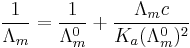 \frac{1}{\Lambda_m}=\frac{1}{\Lambda_m^0}%2B\frac{\Lambda_m c}{K_a(\Lambda_m^0)^2}