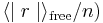 \langle\mid r\mid \rangle_\text{free}/n)