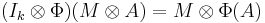 
( I_k \otimes \Phi ) (M \otimes A) = M \otimes \Phi (A)
