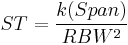 \ ST=\frac{k(Span)}{RBW^2}