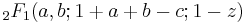 \;_2F_1(a,b;1%2Ba%2Bb-c;1-z)