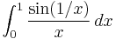 \int_0^1\frac{\sin(1/x)}x\,dx