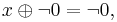  x \oplus \lnot 0 = \lnot 0,