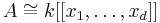 A \cong k[[x_1, \ldots, x_d]]