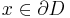 x\in \partial D