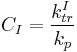  C_I=\frac{k^I_{tr}}{k_p} 