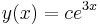 y(x) = ce^{3x} \, 