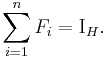 \sum_{i=1}^n F_i = \operatorname{I}_H.