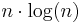 \mathcal{} {n \cdot \log (n)} 