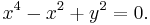 x^4-x^2%2By^2 = 0.