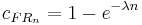 c_{FR_n} = 1 - e^{-\lambda n}