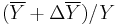 (\overline{Y} %2B \Delta \overline{Y})/Y