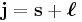 \mathbf j = \mathbf s %2B \boldsymbol {\ell}  