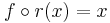 f\circ r(x)=x