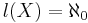 l(X) = \aleph_0