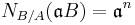 N_{B/A}(\mathfrak a B) = \mathfrak a^n