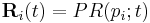 \mathbf{R}_i(t)=PR(p_i; t)