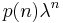 p(n)\lambda^n