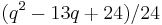 (q^2 - 13q %2B 24)/24