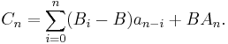 C_n = \sum_{i=0}^n(B_i-B)a_{n-i}%2BBA_n.