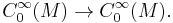  C_0^\infty(M) \rightarrow C_0^\infty(M). \quad 