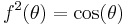 f^2(\theta)=\cos(\theta)