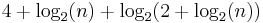 \textstyle 4%2B\log_2(n)%2B\log_2(2%2B\log_2(n))