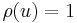 \rho(u) = 1