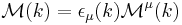 \mathcal{M}(k) = \epsilon_{\mu}(k) \mathcal{M}^{\mu}(k)