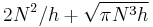 2N^2/h %2B \sqrt{\pi N^3 h}